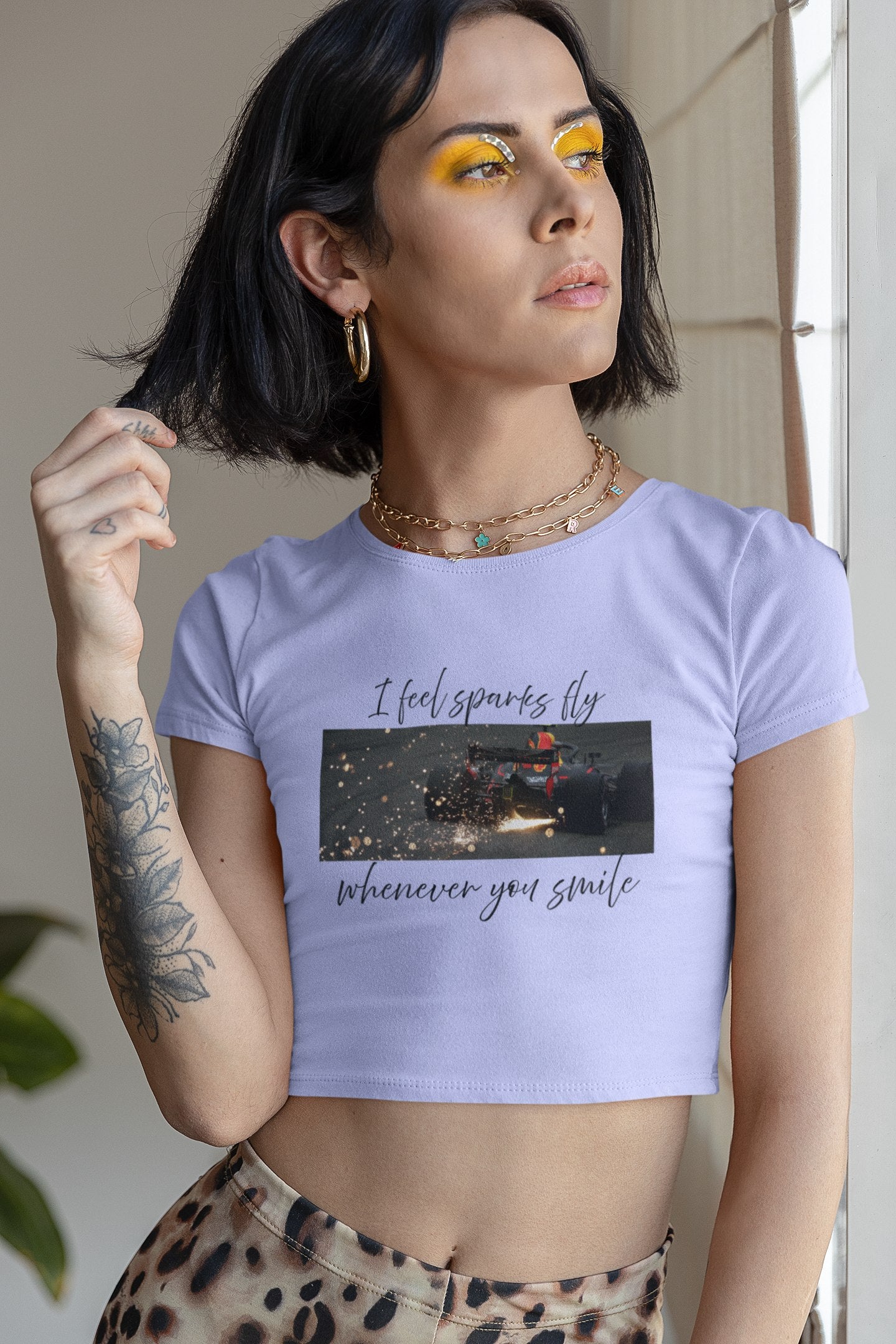 Crop Top with "F1 Sparks of Emotion " Print