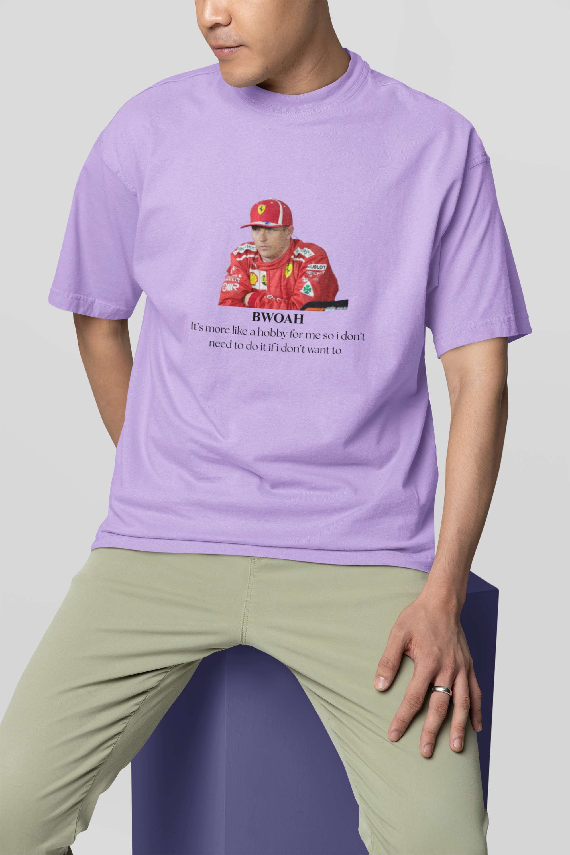 Unisex Relaxed Fit T-Shirt with "Ferrari × Bwoah Energy" Print