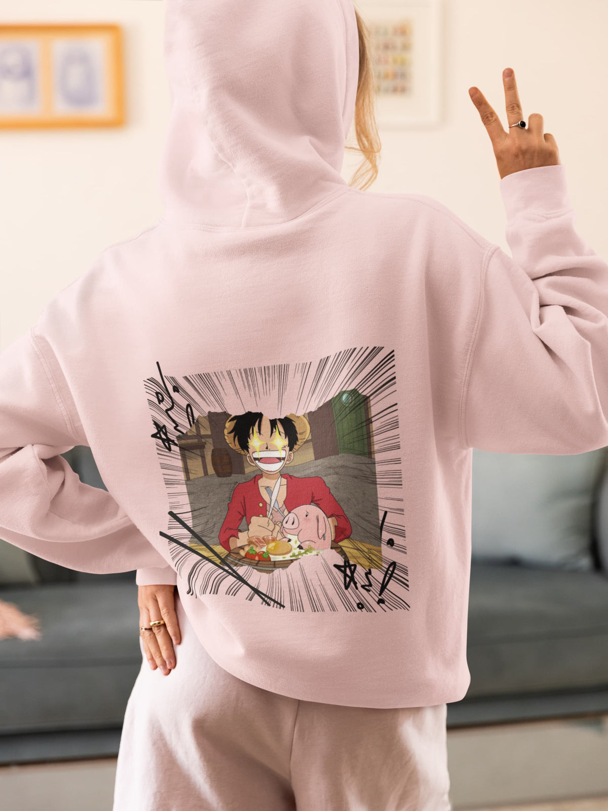 Regular Fit Unisex hoddie with "Monkey D. Luffy" Print