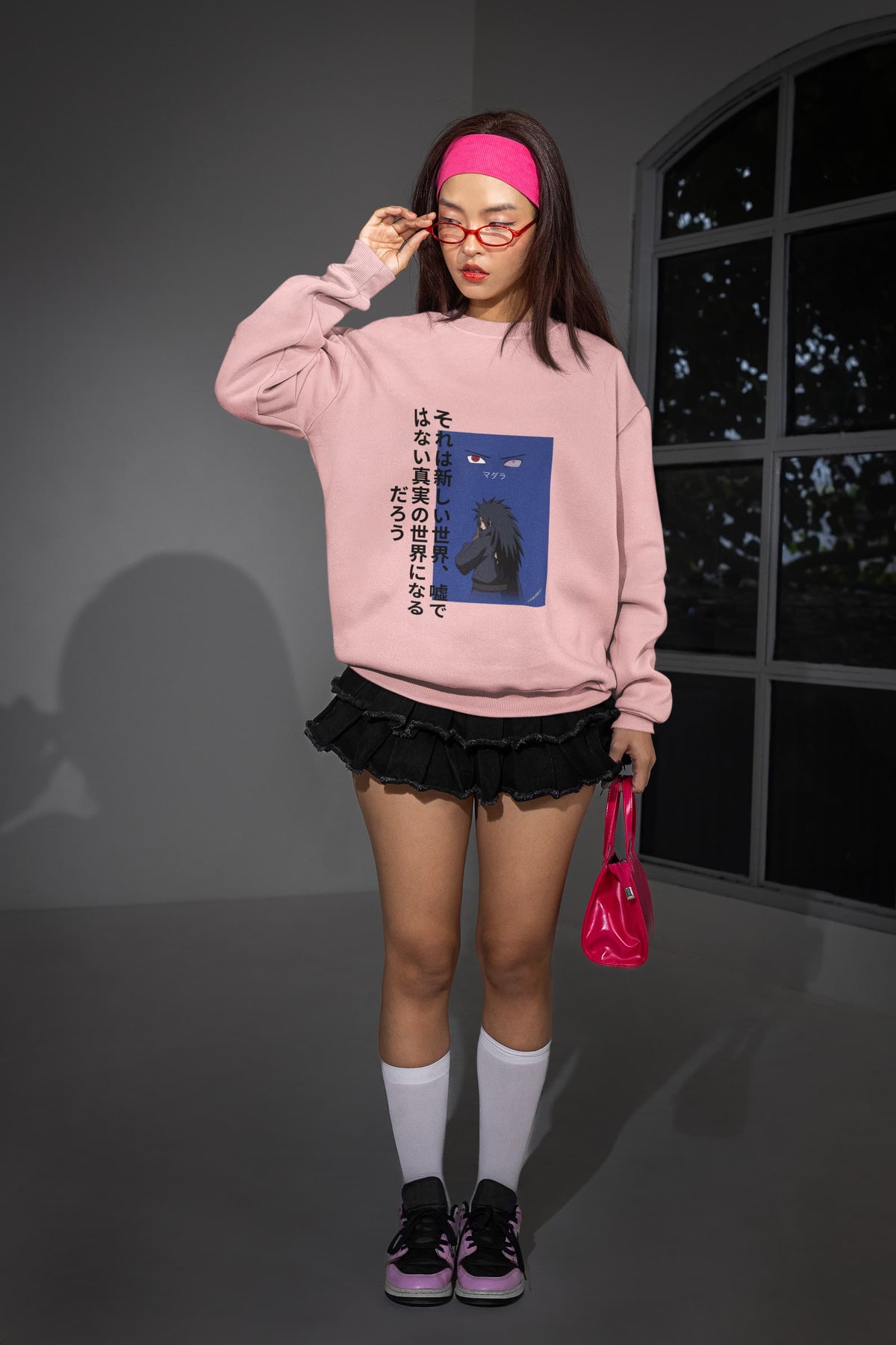 Regular Fit Unisex Sweatshirt with "Madara Uchiha" Print