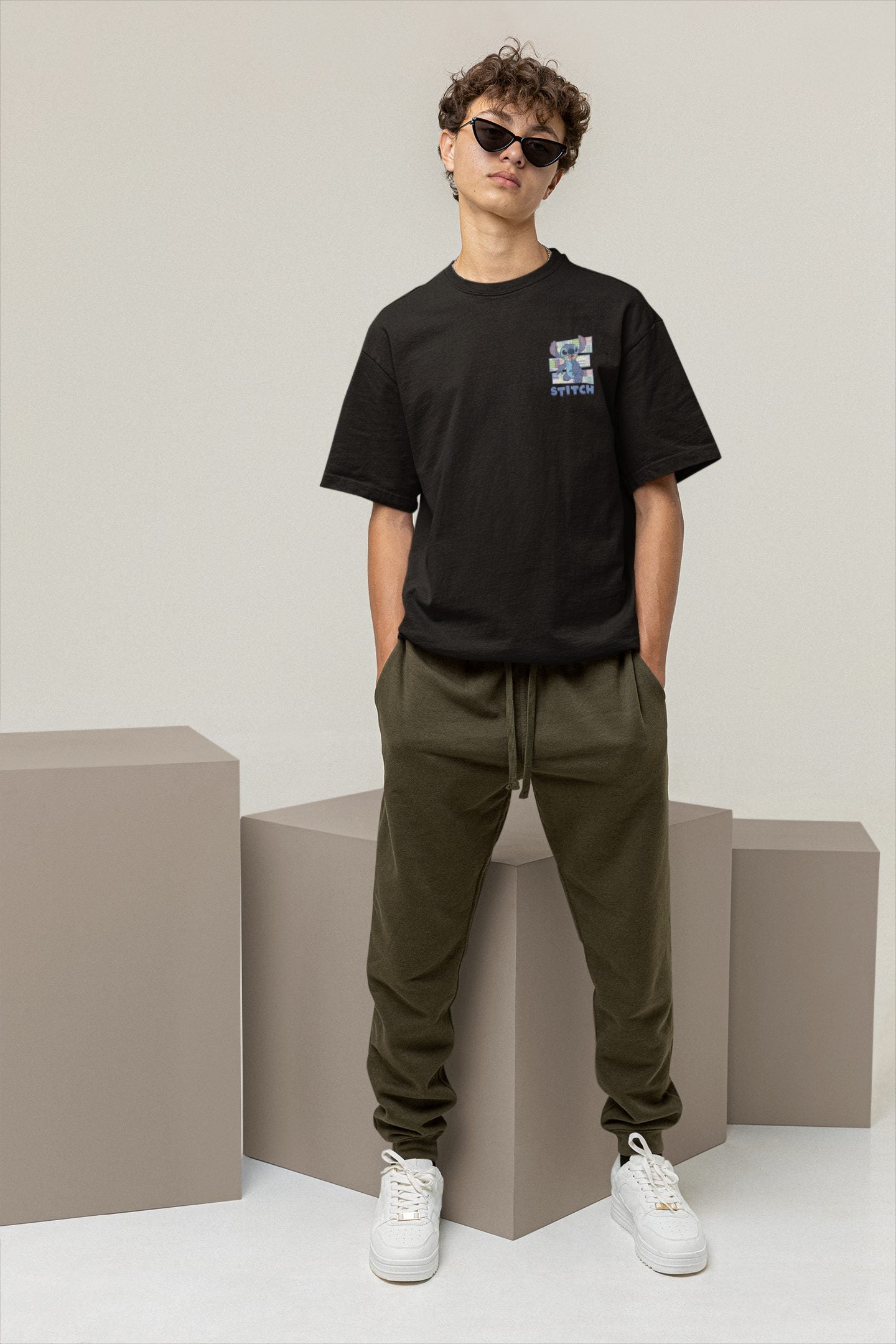 Unisex Relaxed Fit T-Shirt with " MEN Stich" Print