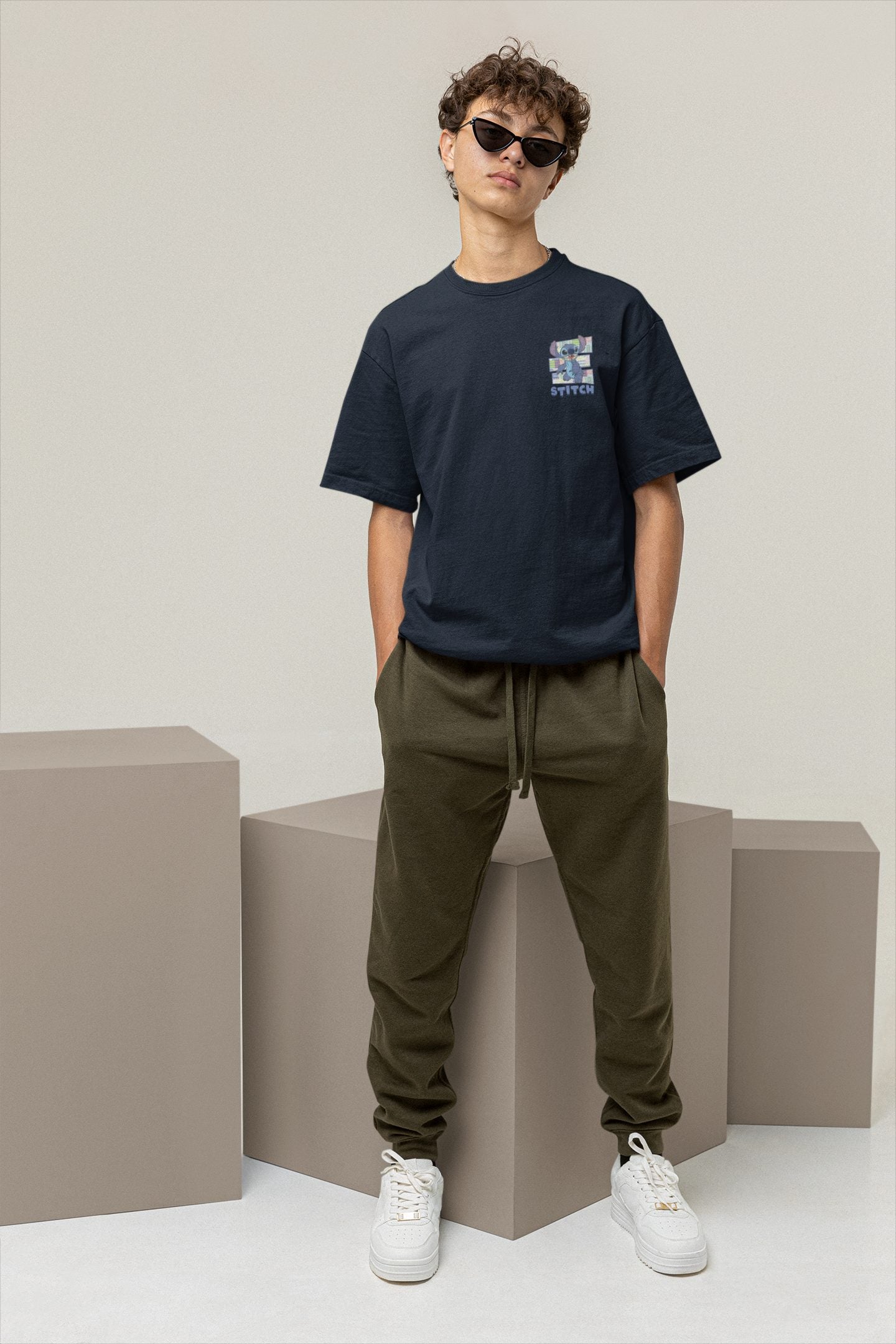 Unisex Relaxed Fit T-Shirt with " MEN Stich" Print