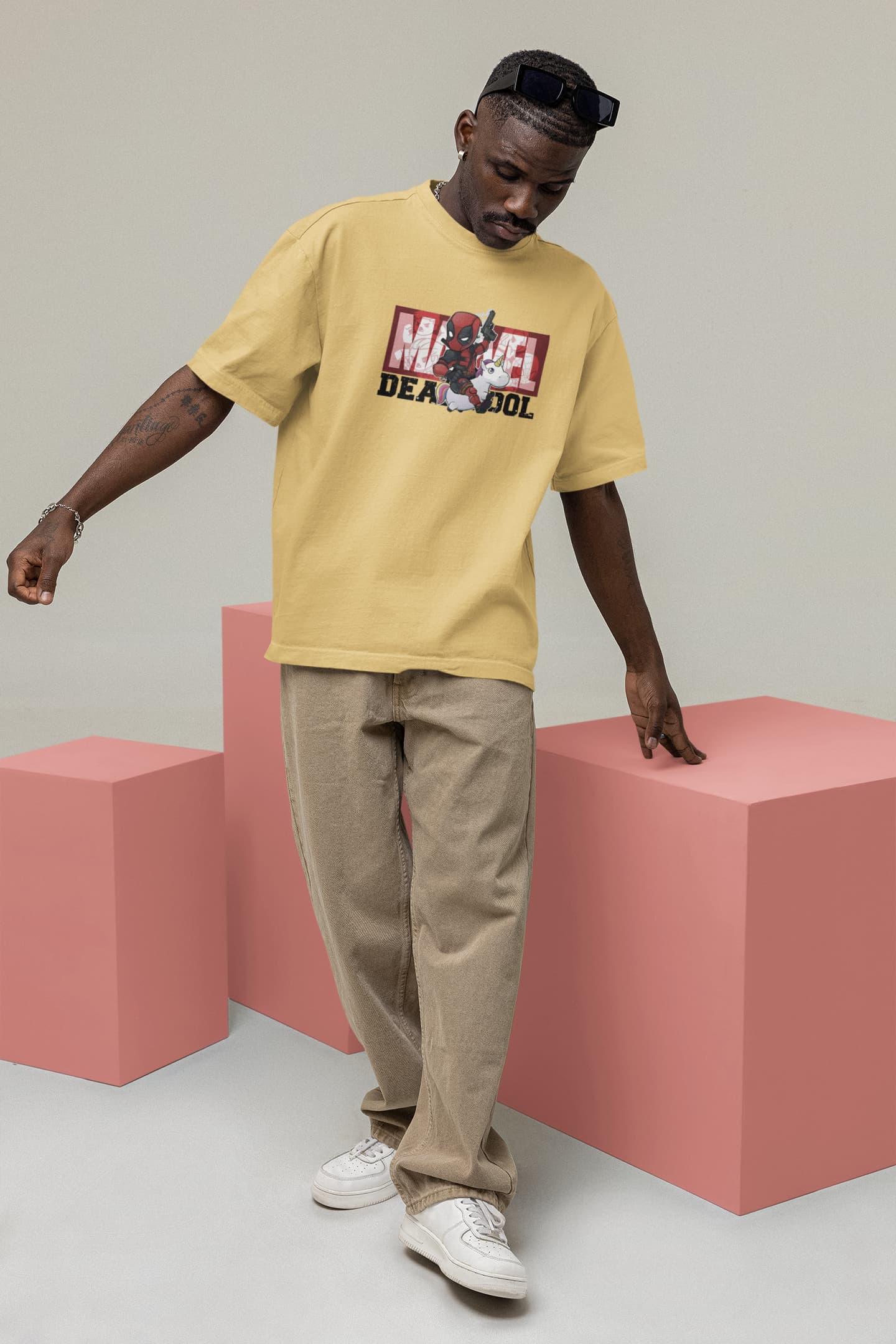 Unisex Relaxed Fit T-Shirt with "deadpoll" Print