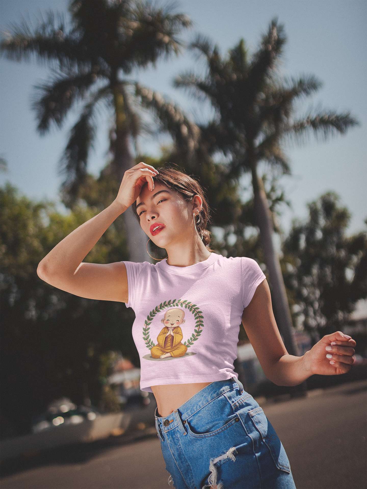 Crop Top with "Buddha" Print