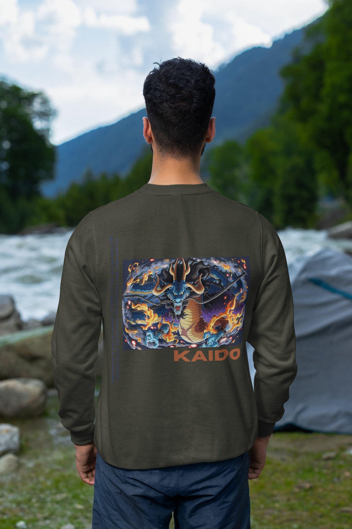 Regular Unisex Sweatshirt with "Yonko" Print