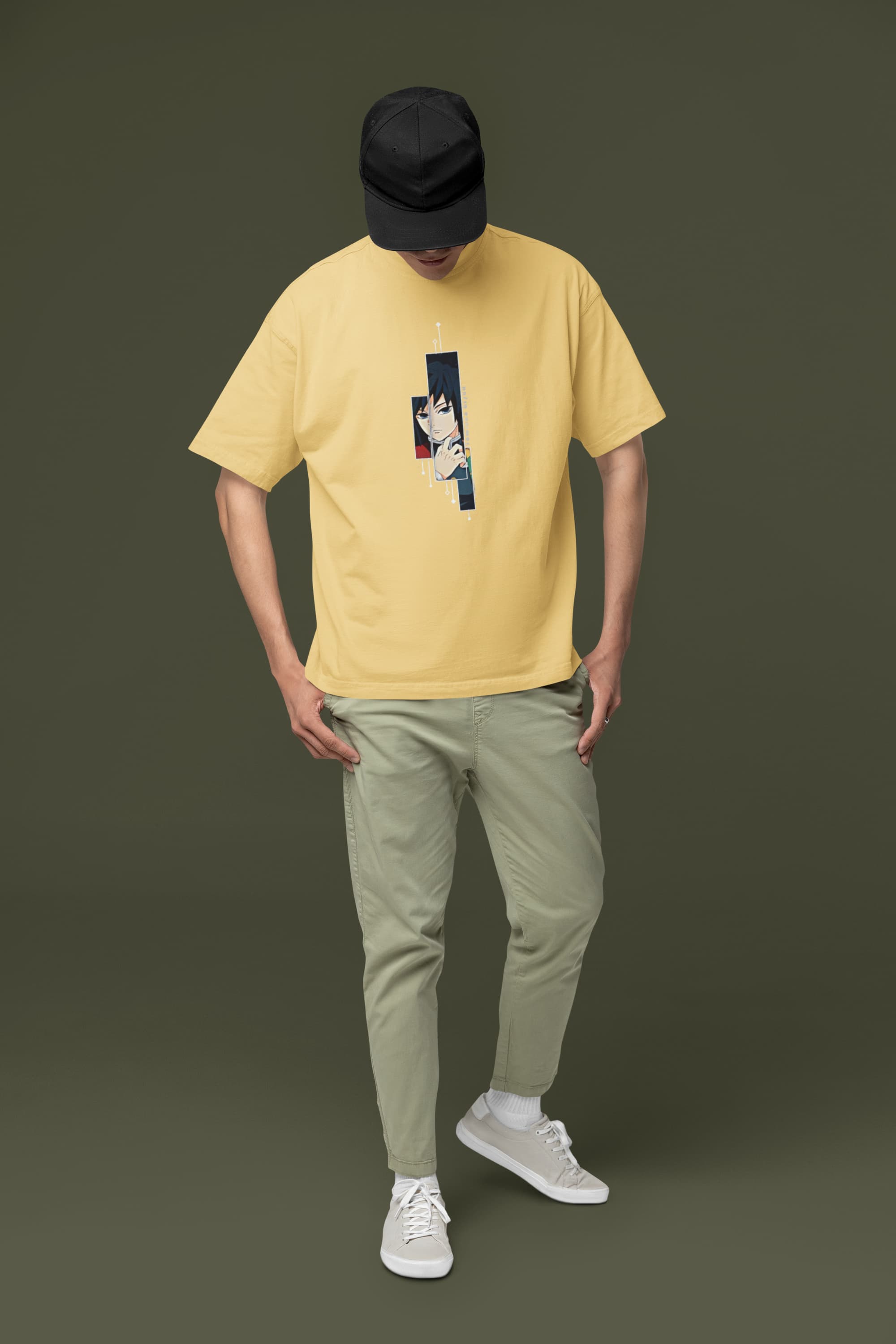 Unisex Relaxed Fit T-Shirt with "Demon Slayer" Print