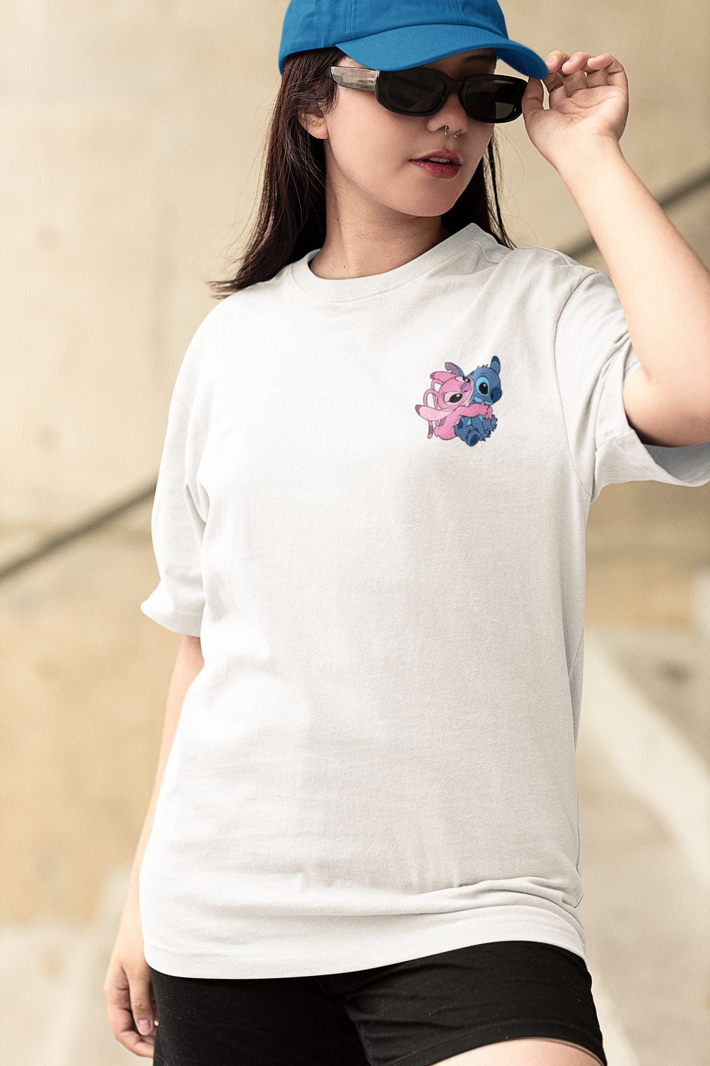 Unisex Relaxed Fit T-Shirt with " Stich" Print