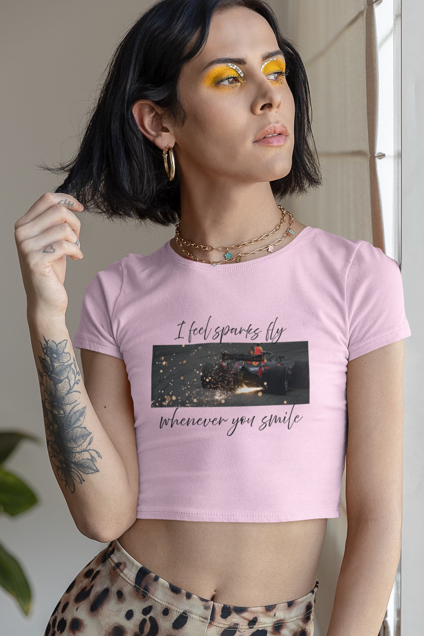 Crop Top with "F1 Sparks of Emotion " Print