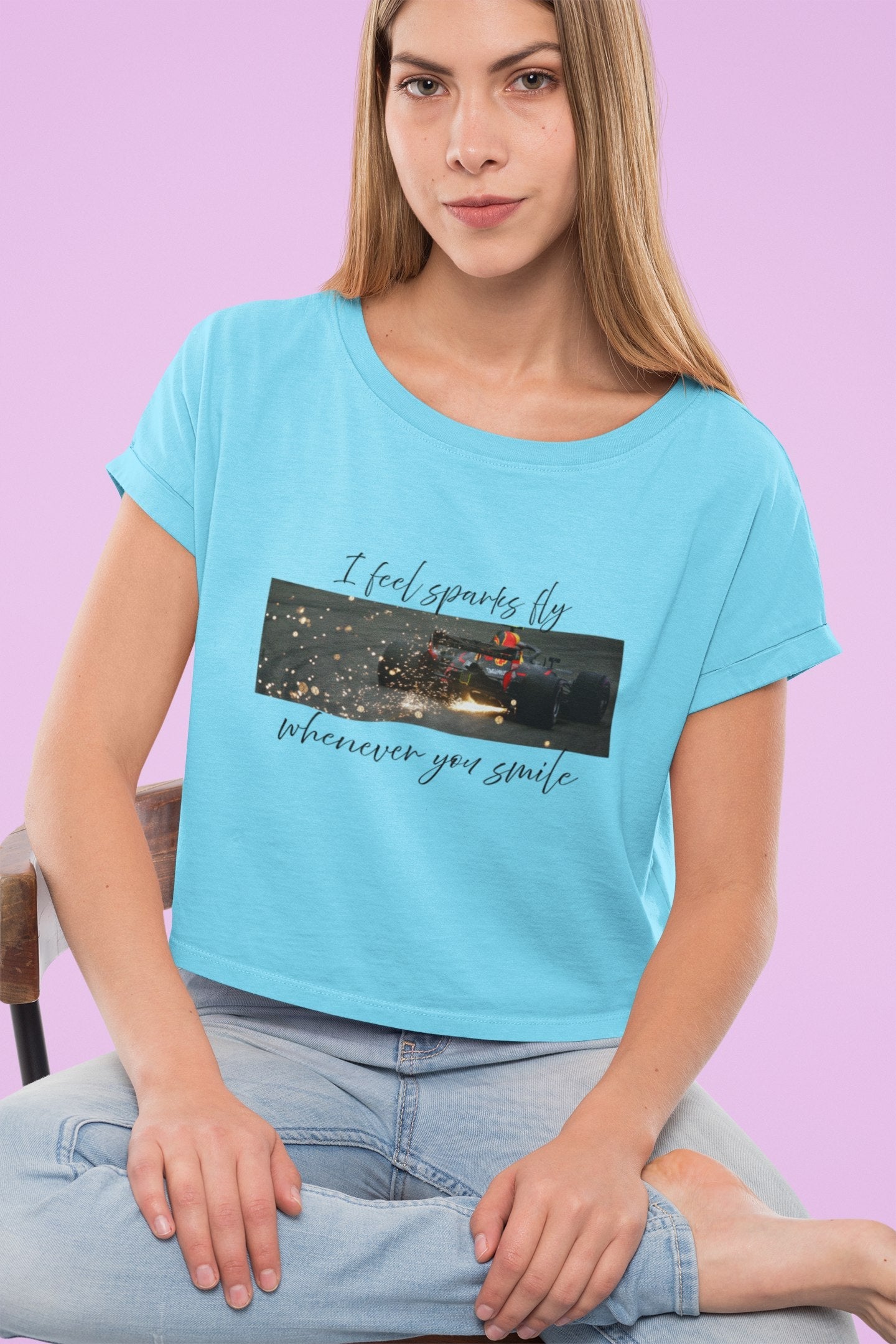 Crop Top with "F1 Sparks of Emotion " Print