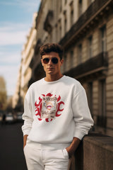 Regular Unisex Sweatshirt with "Monkey-D-Luffy" Print