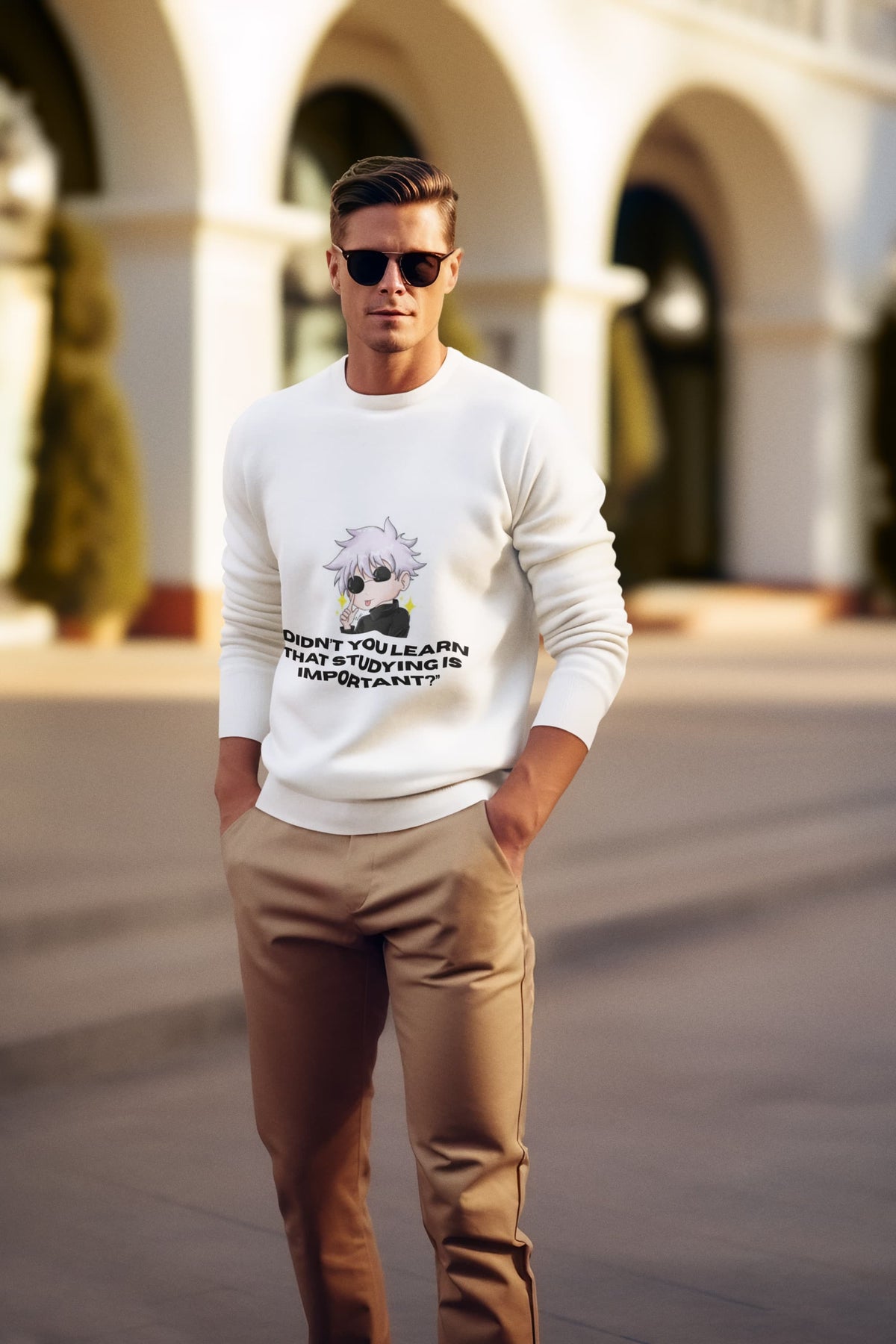 Regular Unisex Sweatshirt with "Goju" Print