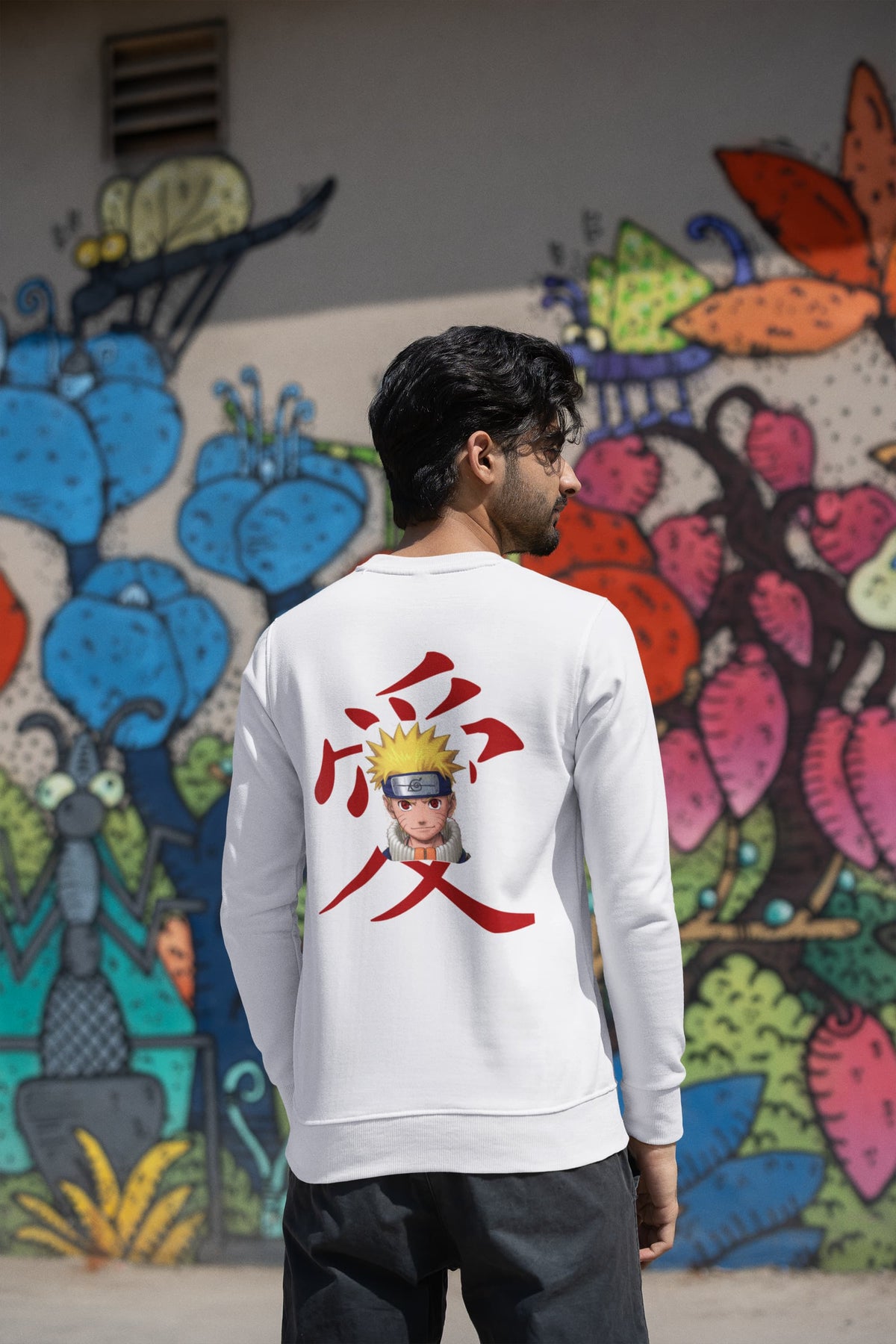 Regular Unisex Sweatshirt with "Naruto" Print