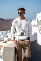 Unisex Sweatshirt with "Cute Cat Illustration" Print