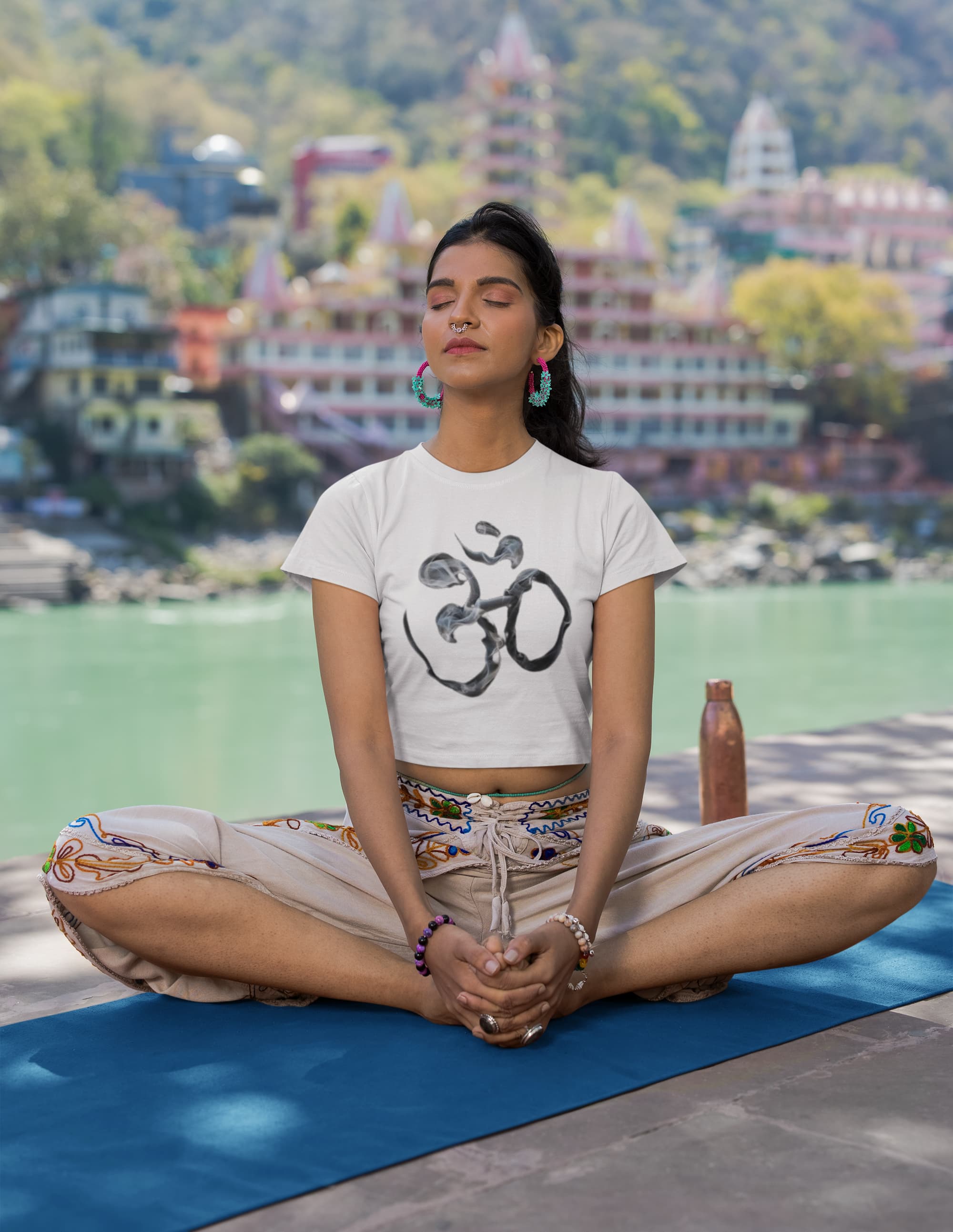 Crop Top with "OM" Print