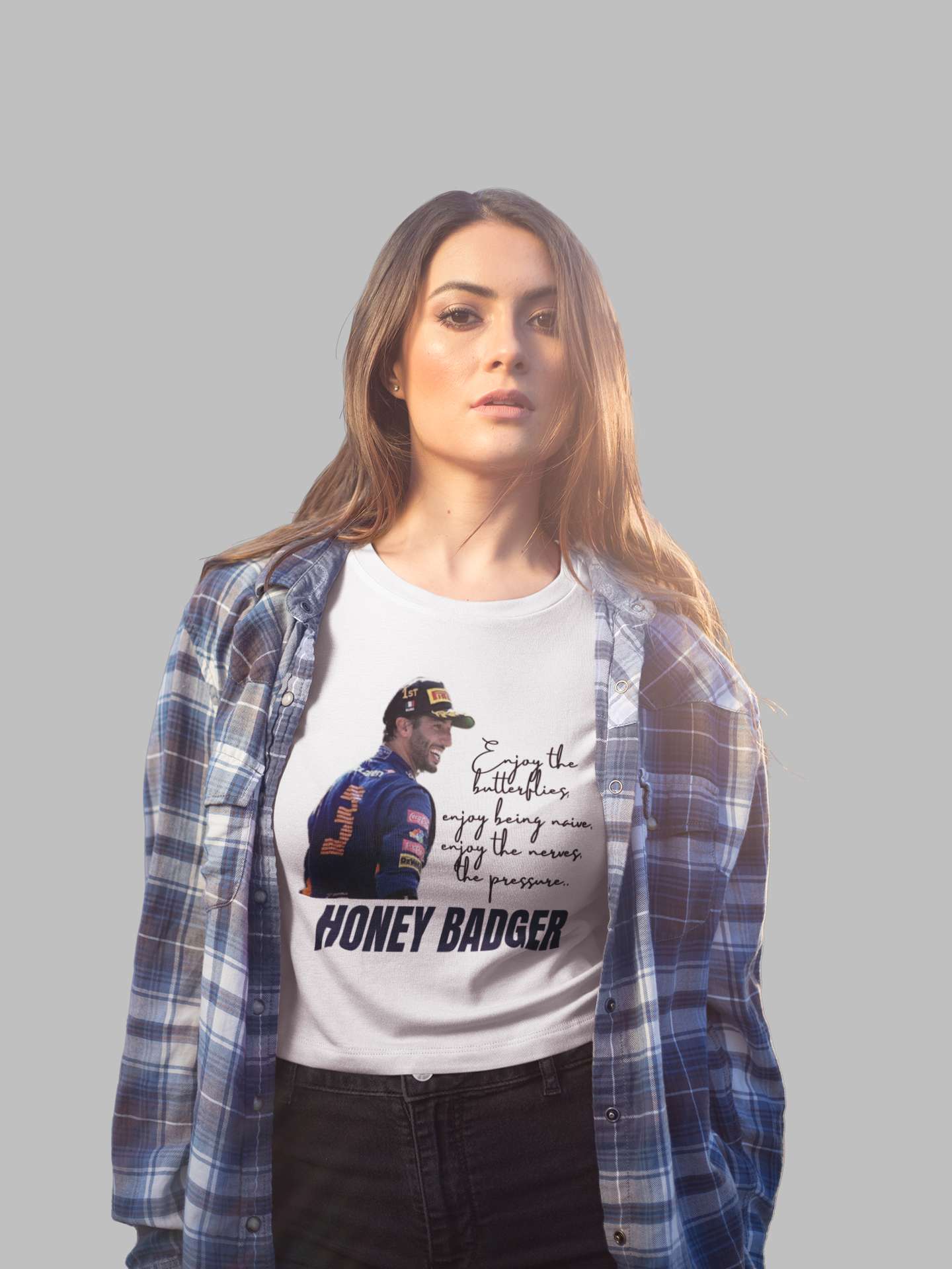 Crop Top with "Honey Badger" Print
